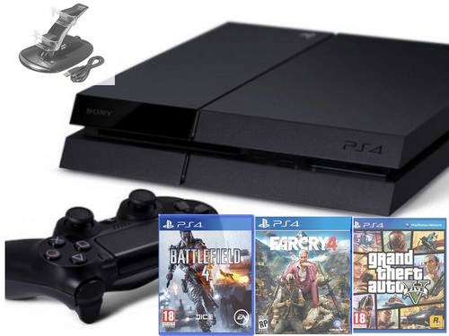 Playstation 4 500GB, with remote & 3games
