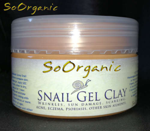 Snail Gel Clay 100ml  by SoOrganic. Wrinkles, Blemishes, pigmentation, acne, eczema, psoriasis etc..