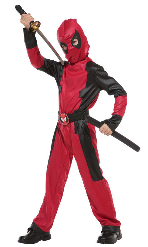 Kids Cosplay Halloween party Little Boy Death ninja  Suit