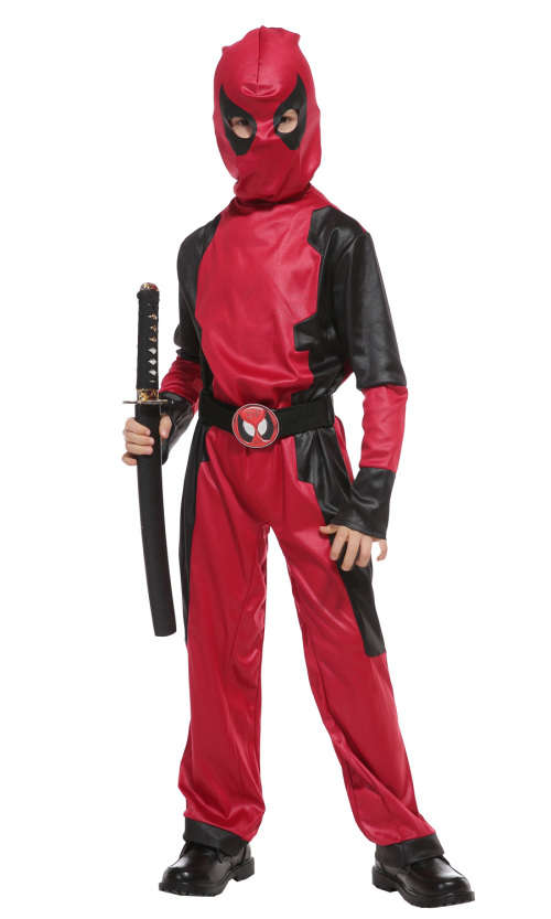Kids Cosplay Halloween party Little Boy Death ninja  Suit