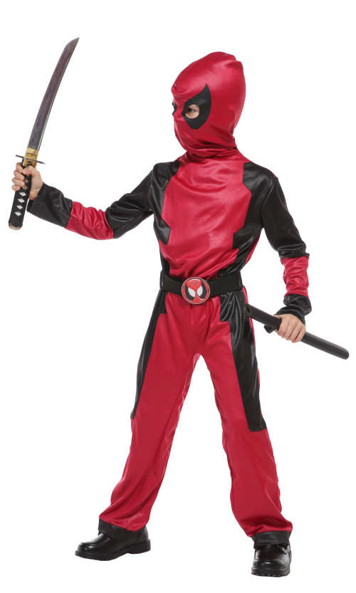 Kids Cosplay Halloween party Little Boy Death ninja  Suit