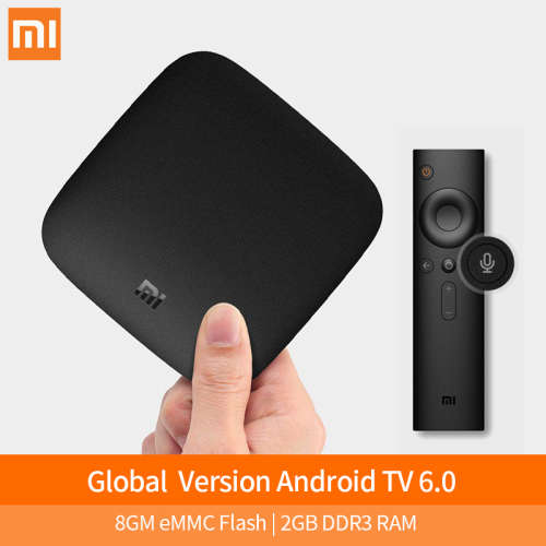 Original Xiaomi MI TV BOX 3 Smart 4K Ultra HD 2G 8G Android 6.0 Movie WIFI Google Cast Netflix Red B