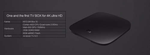 Original Xiaomi MI TV BOX 3 Smart 4K Ultra HD 2G 8G Android 6.0 Movie WIFI Google Cast Netflix Red B