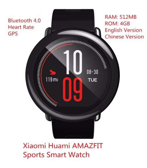 Xiaomi Huami Amazfit Smart Watch English  Chinese Version Bluetooth 4.0 GPS Heart Rate IP67