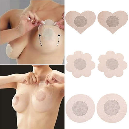 2018 Hot 5 Pairs Women's Invisible Breast Lift Tape Stick on Bra Sticker Nipple Covers Breast lift