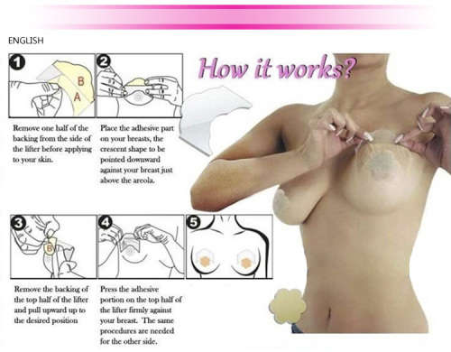 2018 Hot 5 Pairs Women's Invisible Breast Lift Tape Stick on Bra Sticker Nipple Covers Breast lift