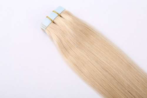 Tape-on hair extensions 14-26 inches mid color