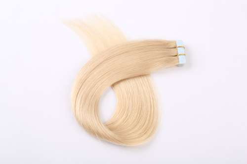 Tape-on hair extensions 14-26 inches mid color