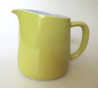 Yellow and white Arabia jug, Finland