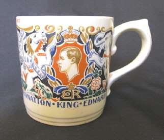 Rare Edward VIII coronation mug by Dame Laura Knight