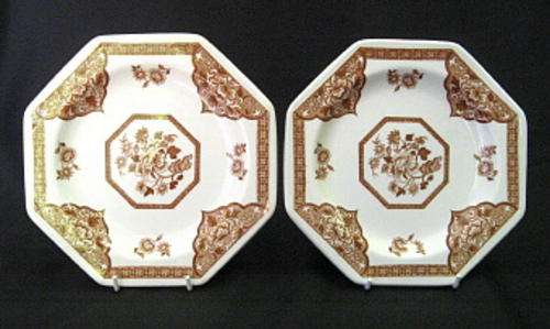 Pair of octagonal Royal Staffordshire side plates by JandG Meakin