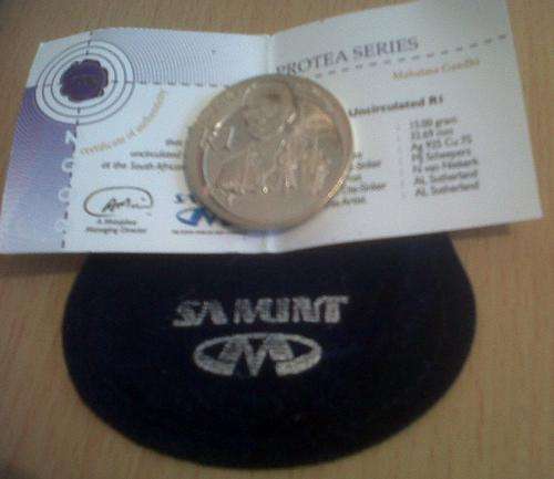 2008 Uncirculated Sterling Silver Mahatma Ghandi R1.