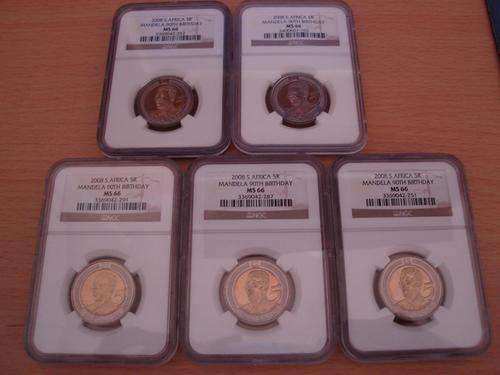 5x Nelson Mandela coins with Die rings.