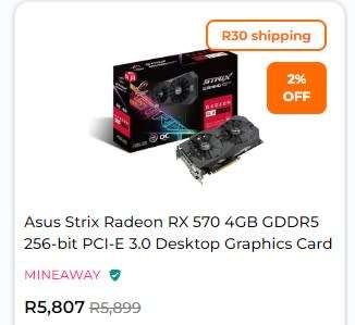 ASUS Radeon RX570 Graphics Card