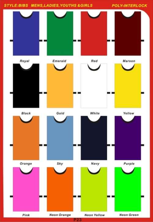 Bibs Blank - Senior Size - Set of 10