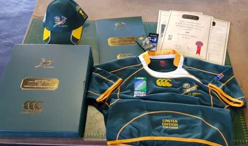 Springbok Limited Edition RWC 2007 Winners Jersey No.798/5000 + FREE Cap + Shipping