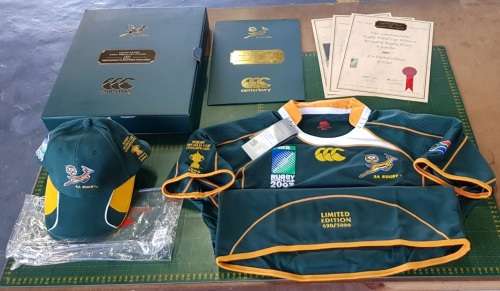 Springbok Limited Edition RWC 2007 Winners Jersey No.690/5000 + FREE Cap + FREE Shipping