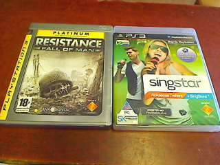 Sony Playstation 3 Games x 2 (SingStar + Resistance Fall of Man)