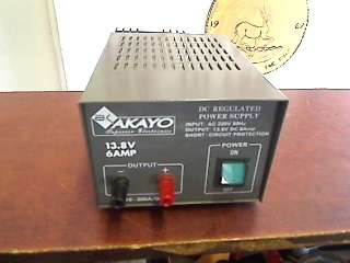Akayo 13.8v 6Amp DC Regulated Pawer Supply