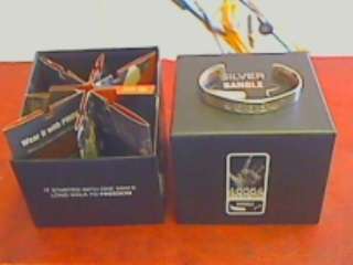 Nelson Mandela 46664 Silver Bangle in Box