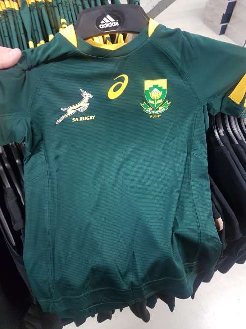 Kids Asics Green & Gold Springbok shirt (Official Licensed product)