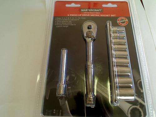 Mastercraft 1/4 inch drive metric socket set (Shipping R75)