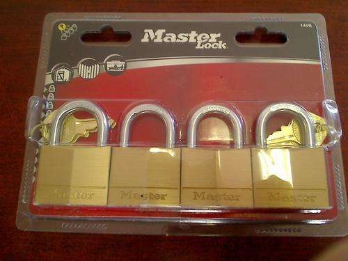 Masterlock 40mm Keyed alike Lockset (4 Locks)