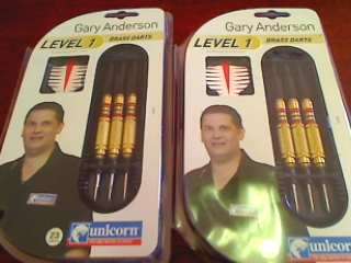 Gary Anderson Level 1 23gram Brass Dart sets x 2