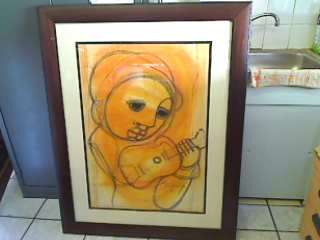 Ben Makala Original Pastel Framed (HUGE !!!! 1230mm x 960MM) (Collection Only !!!!)