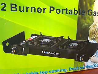 Home-Tec 2 Burner Portable Gas Stove