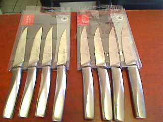 Legend Full Stainless Steel 10cm Steak Knives (2 Packs of 4 = 8 Knives)