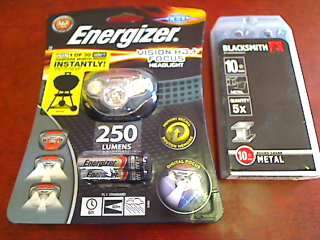 Energizer Vision HD+ Focus Headlight + Blacksmith 5 Piece Round Shank Metal Drillbits