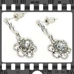 Crystal Flower Earrings
