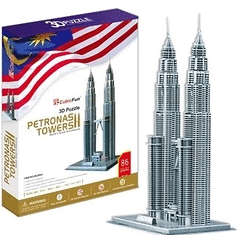 PEFECT KIDS CHRISTMAS GIFT --- Cubic Fun - Petronas Towers (Malaysia) 86pcs 3D Puzzle