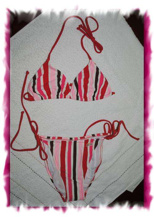 SEXY FIRE FLY STRIPED BIKINI - SIZE 10