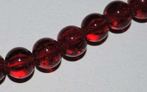 STUNNING RED CRACKLE BEADS