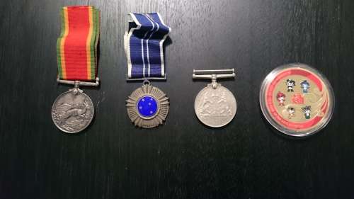 SOUTH AFRICAN SERVICE MEDALS AND BEIJING OLYMPIC COMMEMORATION MEDAL