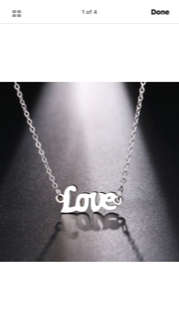 **TITANIUM LOVE NECKLACE** TOO CUTE