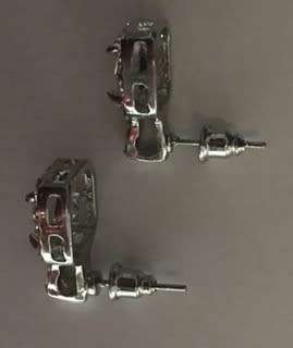 ***S925 SILVER CUBIC DIAMOND STUD EARRINGS***