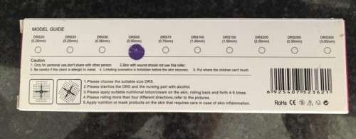 **MICRO NEEDLE DERMA ROLLER SYSTEM** 0.5MM ROHS APPROVED