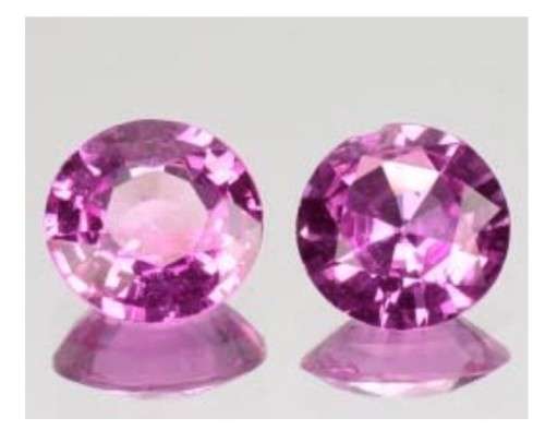 **100% GENUINE NATURAL PINK SAPPHIRES 0.06 CTS -PAIR**