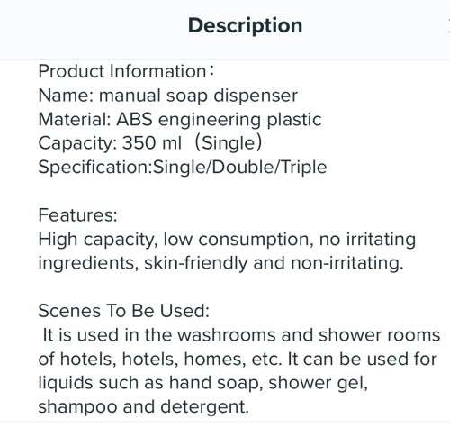 ** 3in1 SOAP DISPENSER WALL MOUNT**