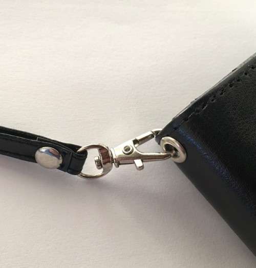 ** IPHONE X FAUX LEATHER WALLET POUCH** WITH STRAP.