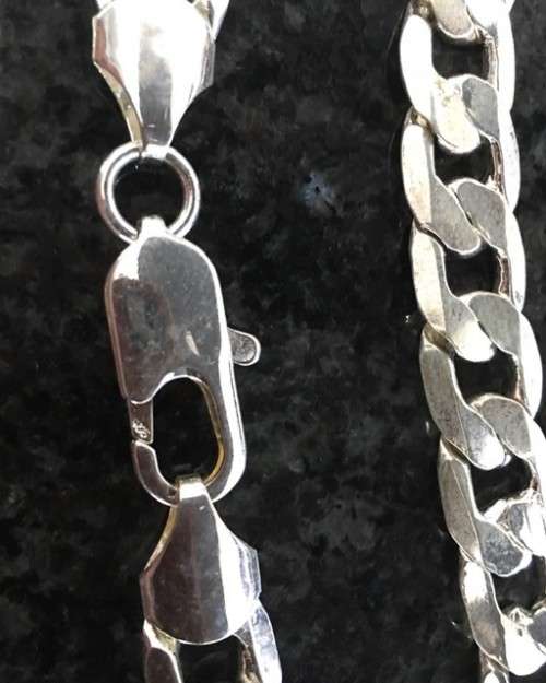 **STUNNING SOLID SILVER 925 MENS NECK CHAIN** 70.5 GRAMS