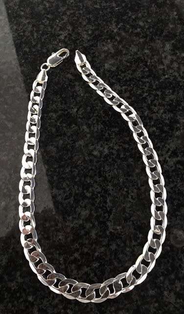 **STUNNING SOLID SILVER 925 MENS NECK CHAIN** 70.5 GRAMS