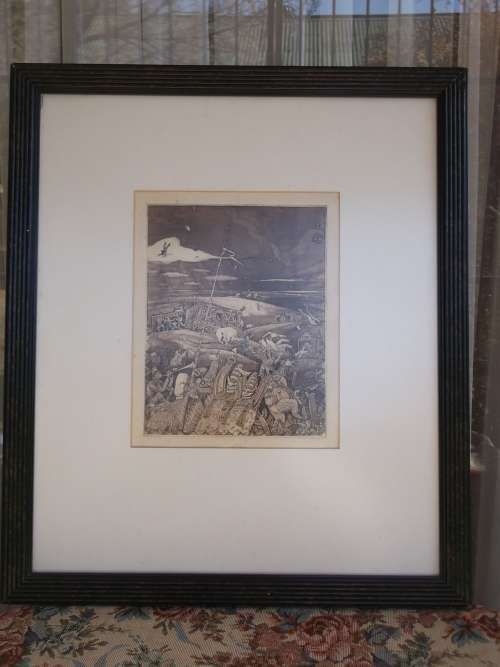 Ets van Hardy Botha, 1986, in oorspronklike raam. Net vir Brendalillian se aanbod asseblief.