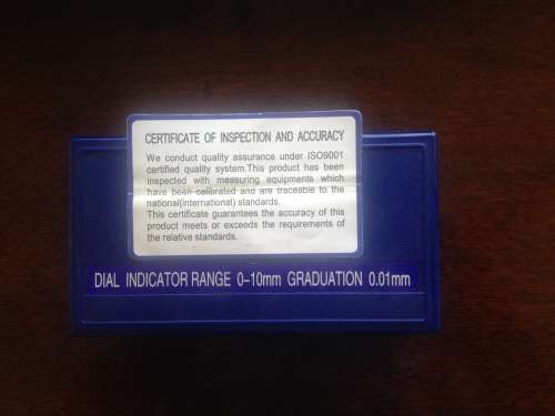 DAIL INDICATOR  RANGE 0  10mm C/W MAGNETIC BASE