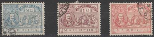 NETHERLANDS       DE RUYTER SET OF 3  1907
