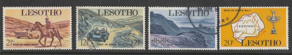 LESOTHO  1969  ROOF OF AFRICA  RALLY    SG171/4  FULL SET