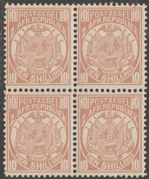 NEW REPUBLIC   10s  BLOCK OF 4  1885